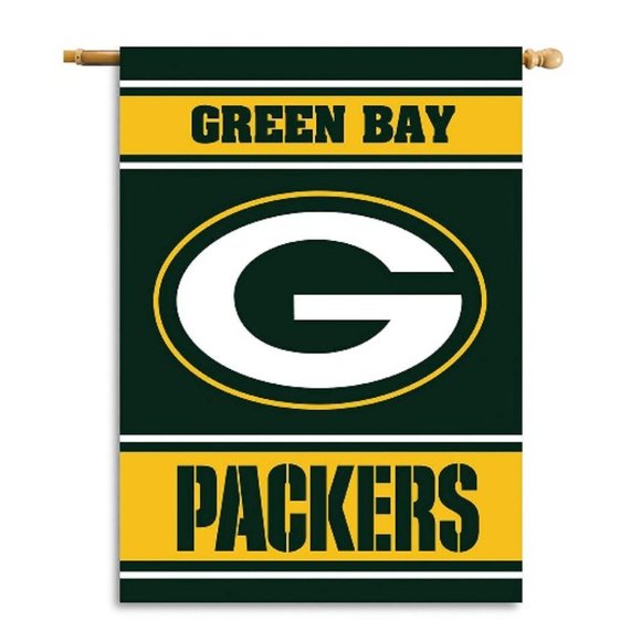 🏈🆕 GREEN BAY PACKERS BANNER VERTICAL HOUSE FLAG - 2 SIDED - NFL - MEN - Picture 1 of 1